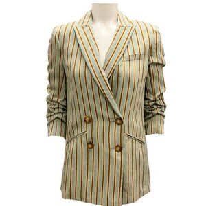 Veronica Beard Sea foam Multi Kiernan Striped Dickey Jacket
